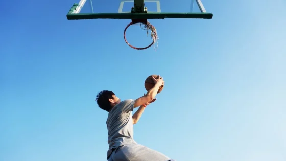 sports talent dunking basketball